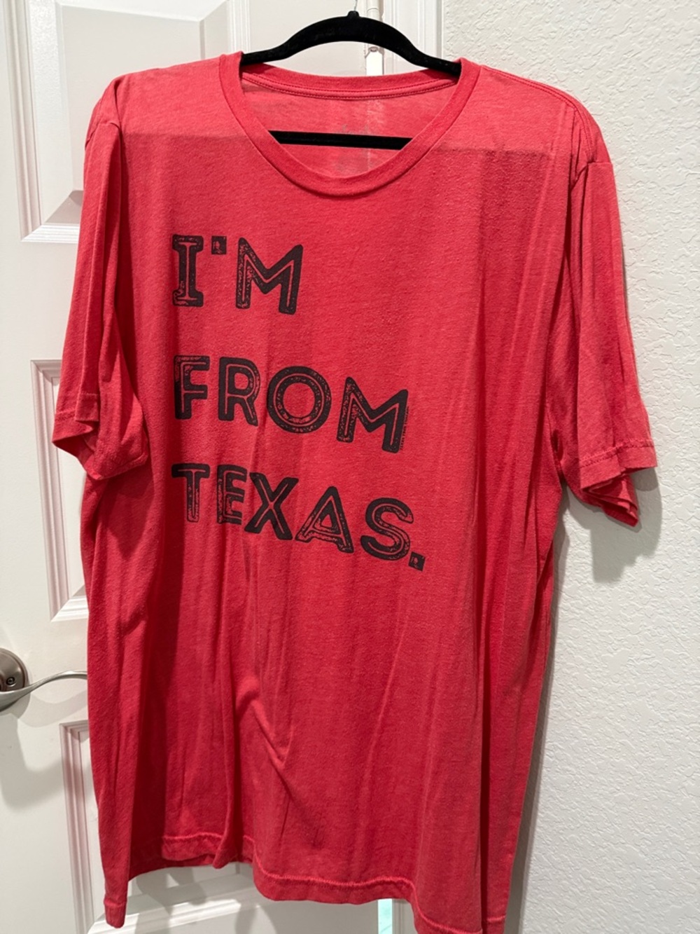 Women's Red Graphic 'I'm From Texas' Short Sleeve Tee